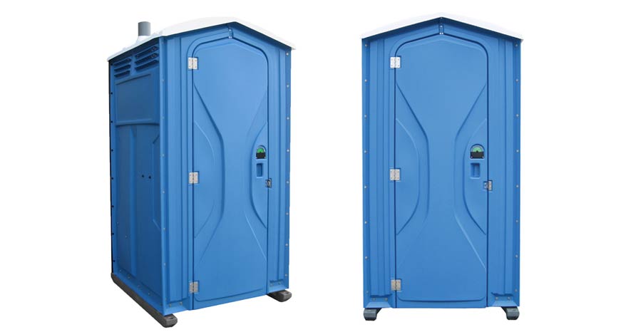 Long-term porta potty units on site in Bismarck, North Dakota